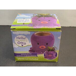 Otto the Octopus Ceramic animal planter mini succulent plant pot new